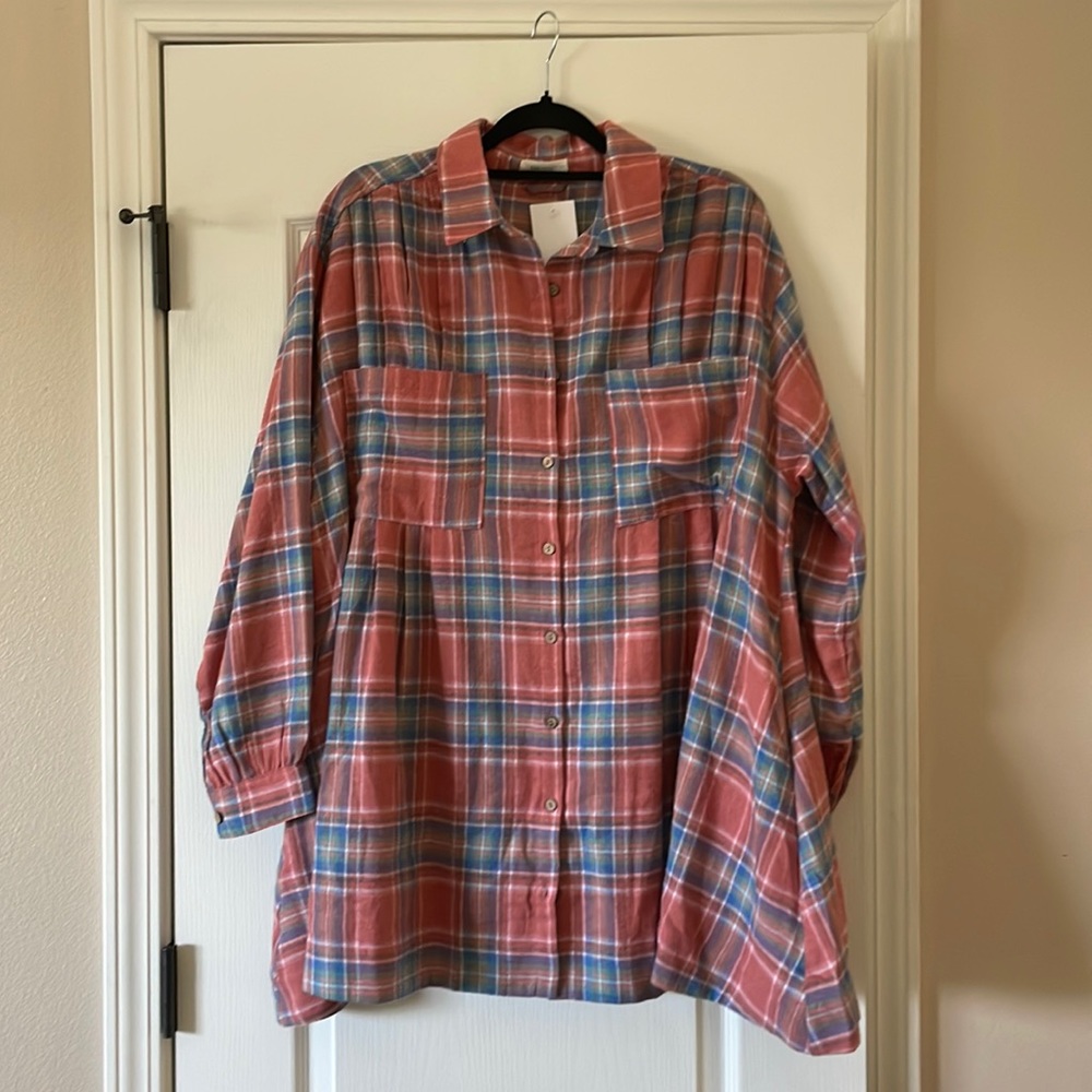 Flannel dress perfect for fall! Medium. NWT